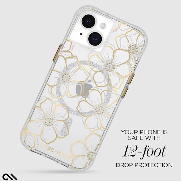 Case-Mate Floral Gems Series Hardshell Protective Cover For Apple iPhone 14 Pro - Picture 2 of 10